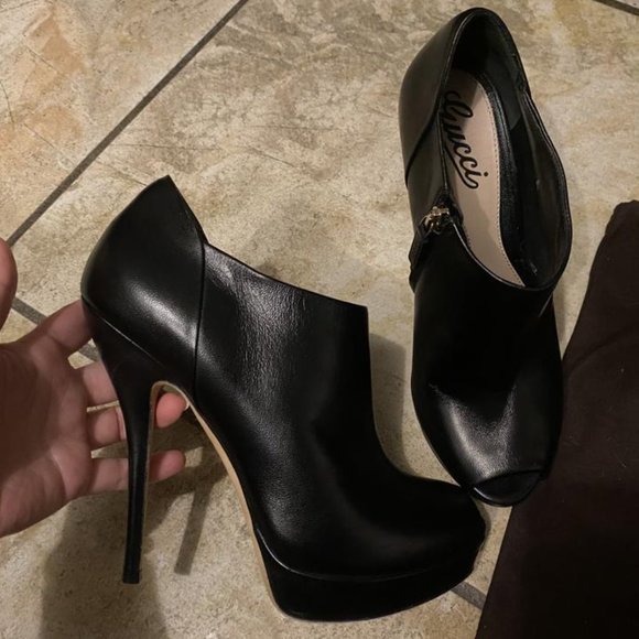 Gucci Black Open Toe Boots/Booties - Picture 5 of 12